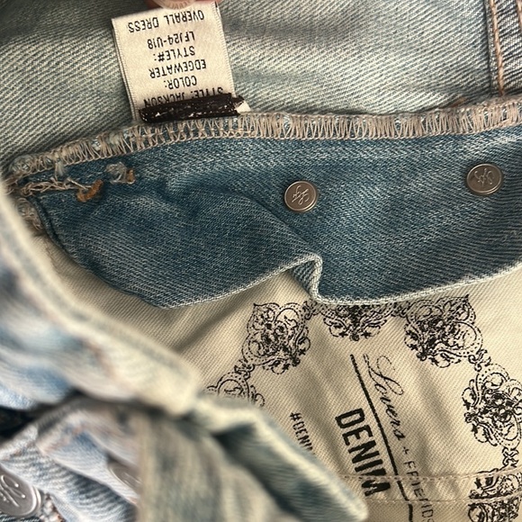 Lovers + Friends Jackson Denim Overall Dress in Edgewater Light Wash - Picture 11 of 12